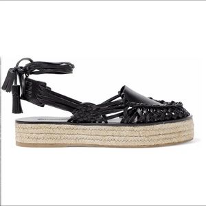 ZIMMERMANN Braided leather platform espadrilles 9